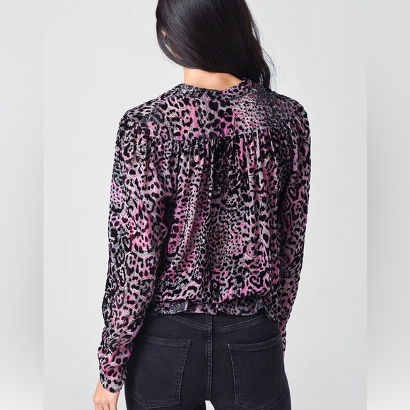 NWT ZADIG & VOLTAIRE Tori Velours Devore Tunic Size M - Picture 2 of 6